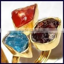 Designer Semi-precious Stone Ring, Multi-color Stone Jewelry, Modern Jewelry Designs thumbnail-1