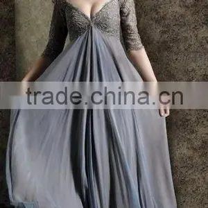 Long Sleeve Lace Evening Gown thumbnail-1
