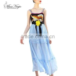 Maxnegio Spaghetti Strap With Tiger Print Beach Dress thumbnail-1