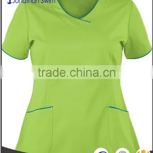 2017 Fashion V-neck Design Design Coloeful Hospital Scrubs Uniforms thumbnail-1