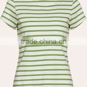 2017 Fashion Women Short Sleeve Organic Cotton Sailor T-shirt Printed thumbnail-2