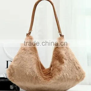 European Style 2017 Fashion Artificial Fur Handbag Beautiful Women's Winter Shoulder Bags thumbnail-2