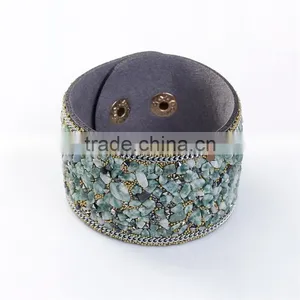 Velvet Faux Suede Punk Bangles Bracelets Green Jewelry Bracelet thumbnail-1