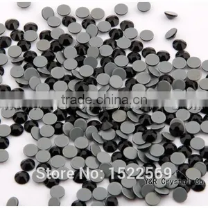2058HFSS20 1440pcs Round Shape Jet Color Flatback Crystal Glue Base Loose Hot Fix Rhinestones Iron on Stones Clothing Accessorie thumbnail-4