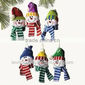 Plush Snowman Christmas Ornaments thumbnail-1