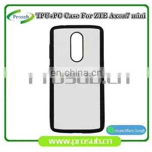 2d Sublimation Heat Transfer PC +TPU Silicon Blank Cell Phone Case With Metal Sheet for Prosub-ZTE Axon7 Mini thumbnail-1
