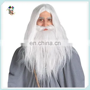 Long White Adult Gandalf Wizard Halloween Party Wig and Beard HPC-0045 thumbnail-2
