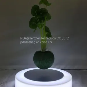 New Led Light Magnetic Levitron Floating Flying Air Plant Trees Pots thumbnail-1