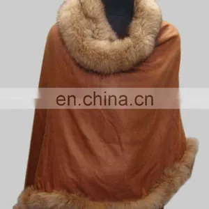 Pashmina Shawls With Fur thumbnail-3