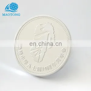 Custom Made Cheap Price Metal Pure Silver Souvenir Coins thumbnail-1
