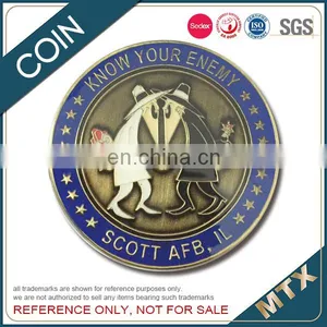 Copper Stamped Imitation Hard Enamel Souvenir Coin thumbnail-4