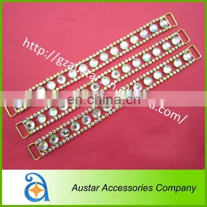Gold Color ab Crystal Rhinestone Connector for Bikini thumbnail-1