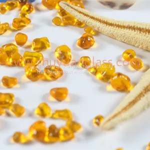 Shandong Zhuyuan Export Recycle Glass Bead Intermix 1-3mm3-6mm6-9mm Orange Yellow Aggregates Glass Bead thumbnail-2