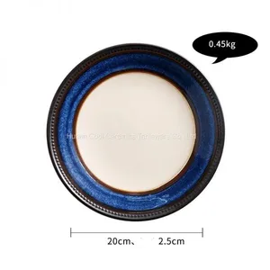 Wholesale Price Creative Blue Under-glazed Ceramic Tableware Set With Mug thumbnail-2