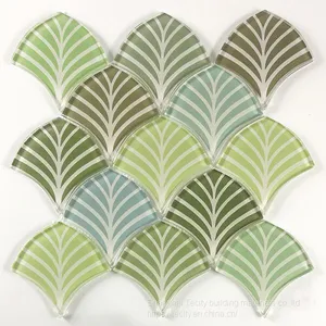 Crystal Mosaic Glass Inkjet Tile China Manufacturer Sector Shape thumbnail-4