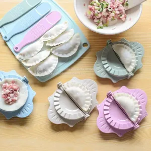 2019 New DIY Dumplings Maker Tool Wheat Straw Jiaozi Pierogi Mold Dumpling Mold Clips Baking Molds Pastry Kitchen Accessories thumbnail-3