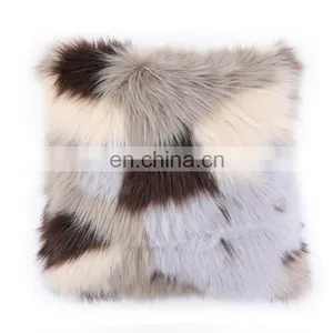 Manufacturers Colorful Plush Soft Faux Fur Cushion Cover thumbnail-2