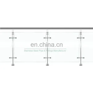 Hot Popular Glass Ss Balustrade Glass Balcony Railing Glass Balustrade Manufacturer China thumbnail-3