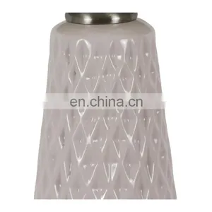 Light Gray Custom Ceramic Base Cheap Hotel Table Decoration Light Bedside Ceramic Lamps for Office Home Decor thumbnail-2
