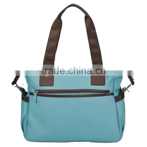 Blue Microfiber Muti Function Baby Diaper With Bottle Bag thumbnail-3