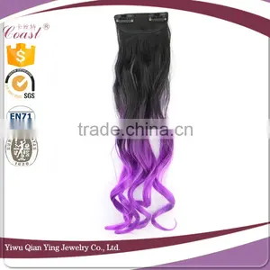 Cheap Fashion Europe Ombre Curly Synthetic Two Tone Hair Extension thumbnail-3