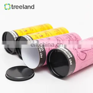 Personalized Cardboard Box Pet Nutrition Paper Canister Round Paper Tube thumbnail-3