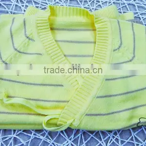 Eco-friendly Cotton Thin Knitted Pattern New Born Baby Kids Knitwear for Spring thumbnail-3