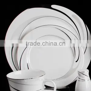 16pcs Bone China Dinnerware Set With Streamline thumbnail-2