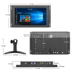 LED 10.1inch Metal Case Monitor Open Frame Capacitive Touch Screen Display Industrial thumbnail-3