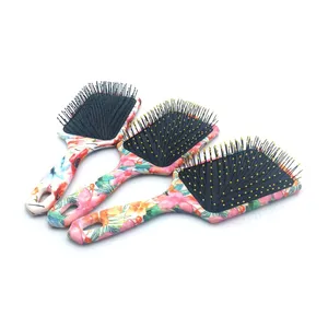 Custom Artwork Hair Brush Manufacturer Square Paddle Hair Brush thumbnail-1