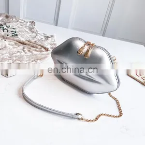 High Quality Fashion Lips, Pu Ladies Day Clutch Bag Chain Purse Shoulder Bag Handbag Women's Crossbody Mini Messenger Bag/ thumbnail-3