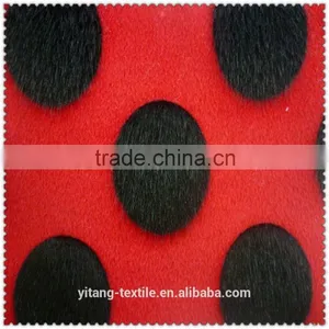 Black Dot Flocking Velvet Fabric thumbnail-1