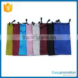 Custom Logo Printed Microfiber Drawstring Sunglasses Bags Wholesale thumbnail-1