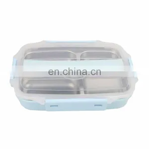 New Arrival 3 Grid Stainless Steel Spoon And Chopsticks Tiffin Lunch Box thumbnail-1