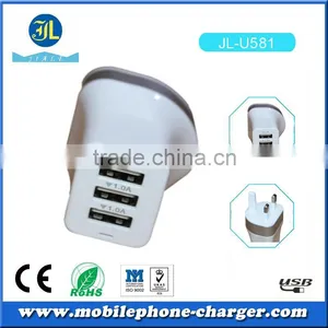 Hot New Product for 2015 Mobile Phone Accessory Dual Usb Home Charger EU Plug thumbnail-2