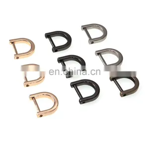 High Quality Handbag Strap Belt Detachable Openable Screw Clasp DIY Metal D Ring Buckles thumbnail-1