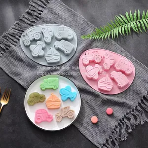 Cartoon Vehicle Molds Baking Mold Silicone Bakeware Chocolate Mould thumbnail-3