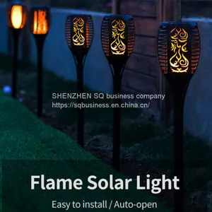 12 LED MINI Torch Lights Flame Effect Light Realistic Dancing Flames Lamp Solar Torch Light With Flickering Flame thumbnail-4