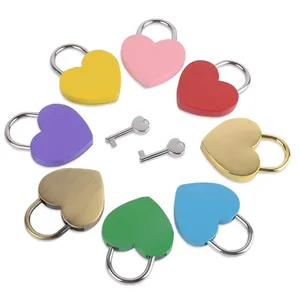 Love Heart Padlock Metal Lock for Decoration thumbnail-3