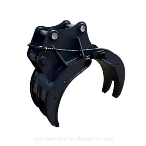 5T Excavator High Wear-Resistant High-Strength Steel Hydraulic Grapple Stone Grab Log Grapples thumbnail-1