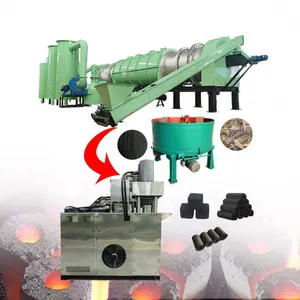 Fully Automatic Shisha Charcoal Production Line Olive Pomace Charcoal Briquette Making Machine EPC thumbnail-1