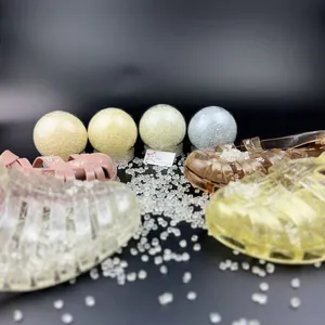 High Transparent Modified PVC Sandals Jelly Shoes With Granules Compound Beads thumbnail-5