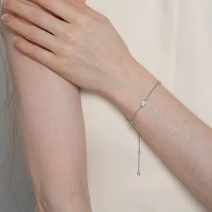 Shining Star Jewelry Adjustable Zircon Love Heart Women's Fine Bracelet thumbnail-3