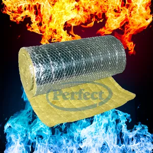 Good Quality Reinforced Fiberglass Glass Wool Blanket Class Fire Resistance Soundproofing Hydrophobi thumbnail-2