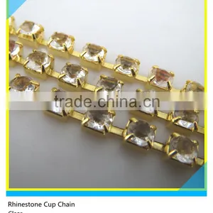Hot Sale 888 Clear Chaton Rhinestone Cup Chain Roll For Shoes Ss6-ss40 thumbnail-1