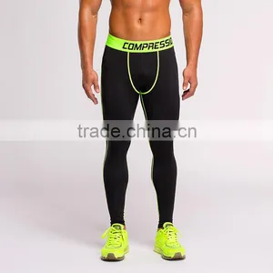 (OEM/ODM Factory)Mens Compression Base Layer Sports Under Wear Tights Long Pants Black thumbnail-1