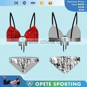 (ODM/OEM Factory)Wholesale Cheap Price Sexy Women Printed Nylon/Spandex Bikini Swimwear /Womens Swimsuits thumbnail-1