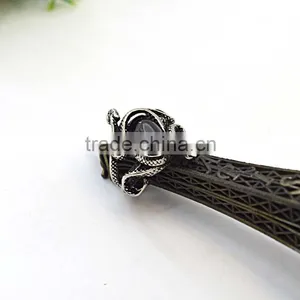 Stainless Steel Big Eye Snake Ring Men's Punk Rock Jewelry Ring thumbnail-5