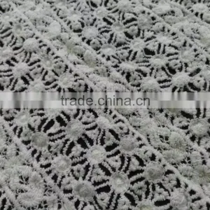 Whole Sale High Quality Embroidery Cotton Lace Fabric thumbnail-2