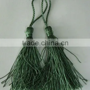 3" Tassel Fringe Drapery Decoration Garment Chainette 15pcs, Trimmings Tassels Green thumbnail-1